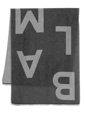 Balmain Kids écharpe à logo en jacquard - Noir