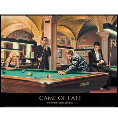 Marilyn Monroe, Elvis Presley, James Dean & Humphrey Bogart - Game Of Fate Poster