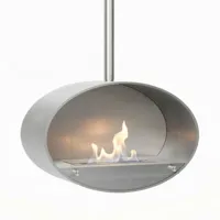 Halifax Steel - 60 cm | ScandiFlames | Plafond bio-ethanol haard | Staal
