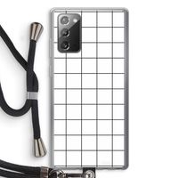 Rooster: Samsung Galaxy Note 20 / Note 20 5G Transparant Hoesje met koord