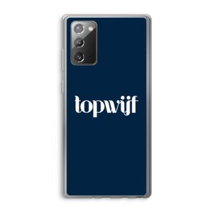 Topwijf Navy: Samsung Galaxy Note 20 / Note 20 5G Transparant Hoesje