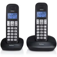 Profoon PDX-1120 - DECT telefoon met 2 handsets, zwart