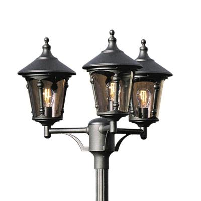 KonstSmide Klassieke lantaarnkapVirgo 3-lichts zwart - 573-750