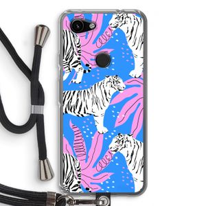 Tijger: Pixel 3a Transparant Hoesje met koord