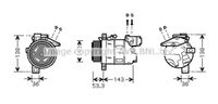 Ava Cooling Airco compressor BWAK321