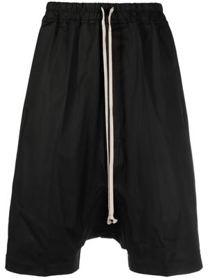 Rick Owens short sarouel à lien de resserrage - Noir