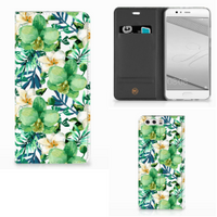 Huawei P10 Plus Smart Cover Orchidee Groen - thumbnail