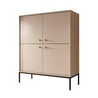 Meubella Dressoir Moreno - Beige - 104 cm - Hoog - thumbnail