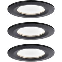 Paulmann 94473 LED-inbouwlamp Set van 3 stuks LED 18 W Zwart (mat)