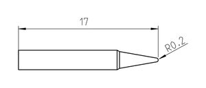 Weller RTP 004 C Soldeerpunt Conisch Grootte soldeerpunt 0.4 mm Lengte soldeerpunt: 17 mm Inhoud: 1 stuk(s)