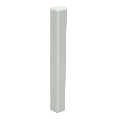 Hoek/eindstuk t.b.v. MDF plint 150x15 wit RAL 9010