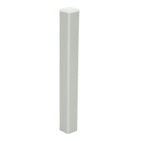 Hoek/eindstuk t.b.v. MDF plint 150x15 wit RAL 9010