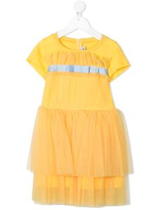 Simonetta robe à volants - Jaune