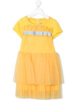 Simonetta robe à volants - Jaune - thumbnail