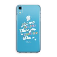 Right Place: iPhone XR Transparant Hoesje
