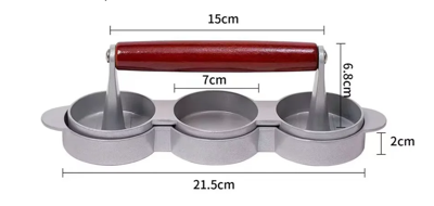 GrillMaster Burgerpers - Aluminium Hamburger Vorm voor Perfecte BBQ Burgers