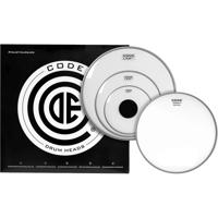 Code Drum Heads TPLAWCLRR LAW Rock Pack 10-12-16 inch clear tomvellen + 14 inch coated snaredrumvel - thumbnail