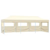 Vouwtent pop-up met 5 zijwanden 3x9 m crème