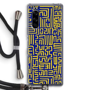 Majorelle Blue Print: Sony Xperia 5 Transparant Hoesje met koord