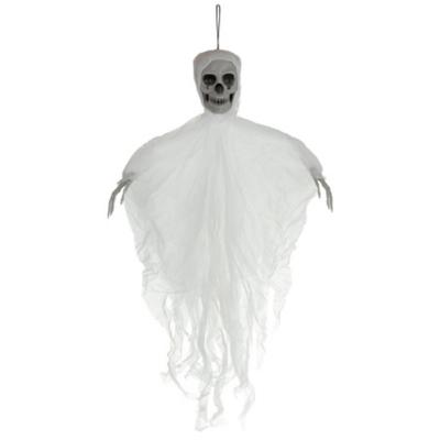 Horror/halloween decoratie skelet/geraamte pop - wit - geest/spook - hangend - 70 cm