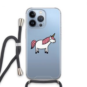 Eenhoorn: iPhone 13 Pro Transparant Hoesje met koord