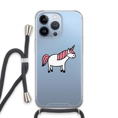 Eenhoorn: iPhone 13 Pro Transparant Hoesje met koord