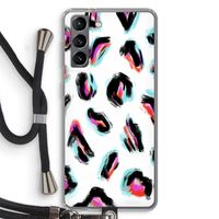Cheetah color: Samsung Galaxy S21 Transparant Hoesje met koord