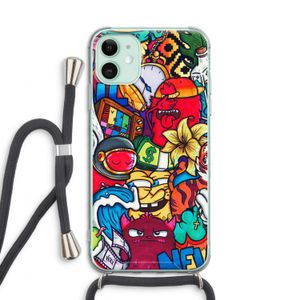 No Rules: iPhone 11 Transparant Hoesje met koord
