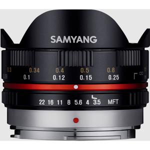 Samyang 7.5mm f/3.5 UMC Fisheye MILC Groothoeklens type "fish eye" Zwart