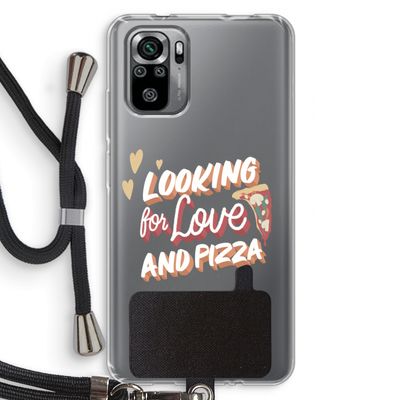 Pizza is the answer: Xiaomi Redmi Note 10S Transparant Hoesje met koord
