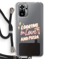 Pizza is the answer: Xiaomi Redmi Note 10S Transparant Hoesje met koord