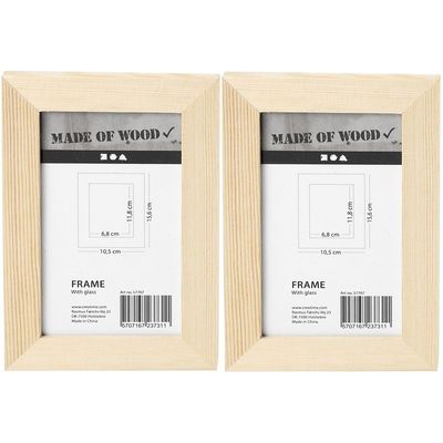 4x stuks DIY fotolijstjes beschilderen 10 x 15 cm