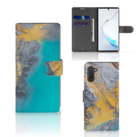 Samsung Galaxy Note 10 Bookcase Marble Blue Gold - thumbnail