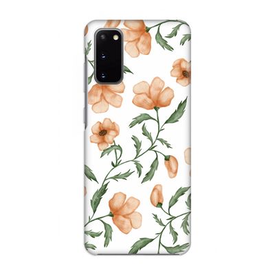 Peachy flowers: Volledig geprint Samsung Galaxy S20 Hoesje