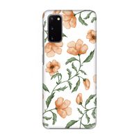 Peachy flowers: Volledig geprint Samsung Galaxy S20 Hoesje