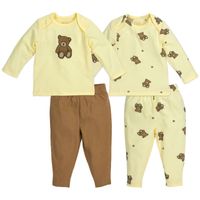 Meyco pyjama 2-pack Teddy Bear soft yellow Maat