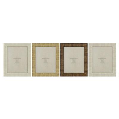 Fotolijsten Home ESPRIT Beige Natuurlijk Kristal polyestyreen Scandinavisch 25,5 X 2 X 30,5 cm (4 Stuks)