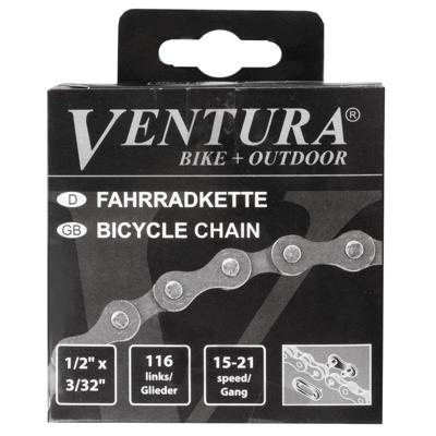 Ventura ketting fd1002a - 6/7sp - 1/2 x 3/32" - 116 schakels - grijs