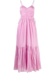 MARANT ÉTOILE robe longue Giana à volants superposés - Rose