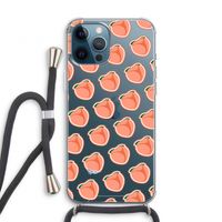 Just peachy: iPhone 12 Pro Transparant Hoesje met koord