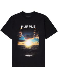 Purple Brand t-shirt en coton à imprimé photographique - Noir