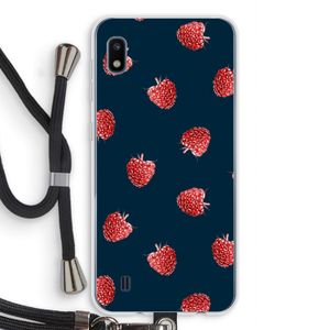 Framboosjes: Samsung Galaxy A10 Transparant Hoesje met koord