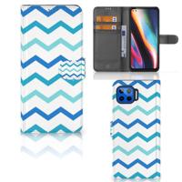 Motorola Moto G 5G Plus | Telefoon Hoesje | Zigzag Blauw