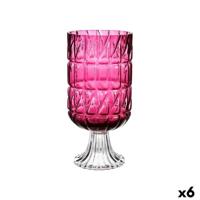 Vaas Gift Decor G30101326S-5 G30101326S-5 Roze Donkerroze Kristal Getailleerd 13 x 26,5 x 13 cm (6 Stuks)