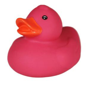 Rubber badeendje - Classic roze - badkamer fun artikelen - size 5 cm - kunststof   -