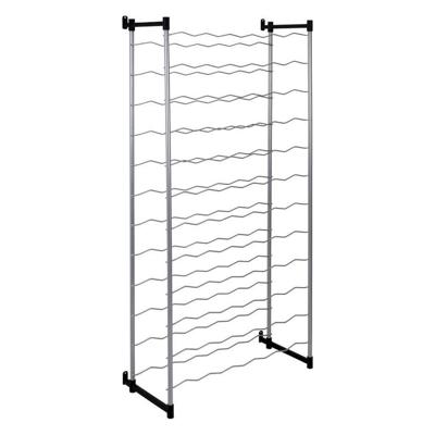 Metaltex bardolino flessenrek voor 72 flessen 59x26x124 cm zilver/zwart