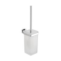 Toiletborstelhouder Sapho Aida Hangend 10.3x40.9 cm Chroom / Satijnglas - thumbnail