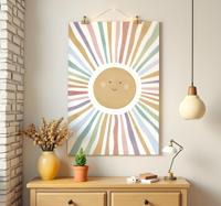 Blije zon kinderkamer poster