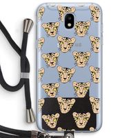 Tijger: Samsung Galaxy J5 (2017) Transparant Hoesje met koord