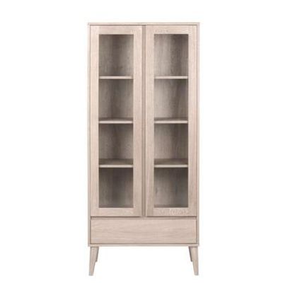Vitrine Ulfborg - wit - 178x37x80 cm